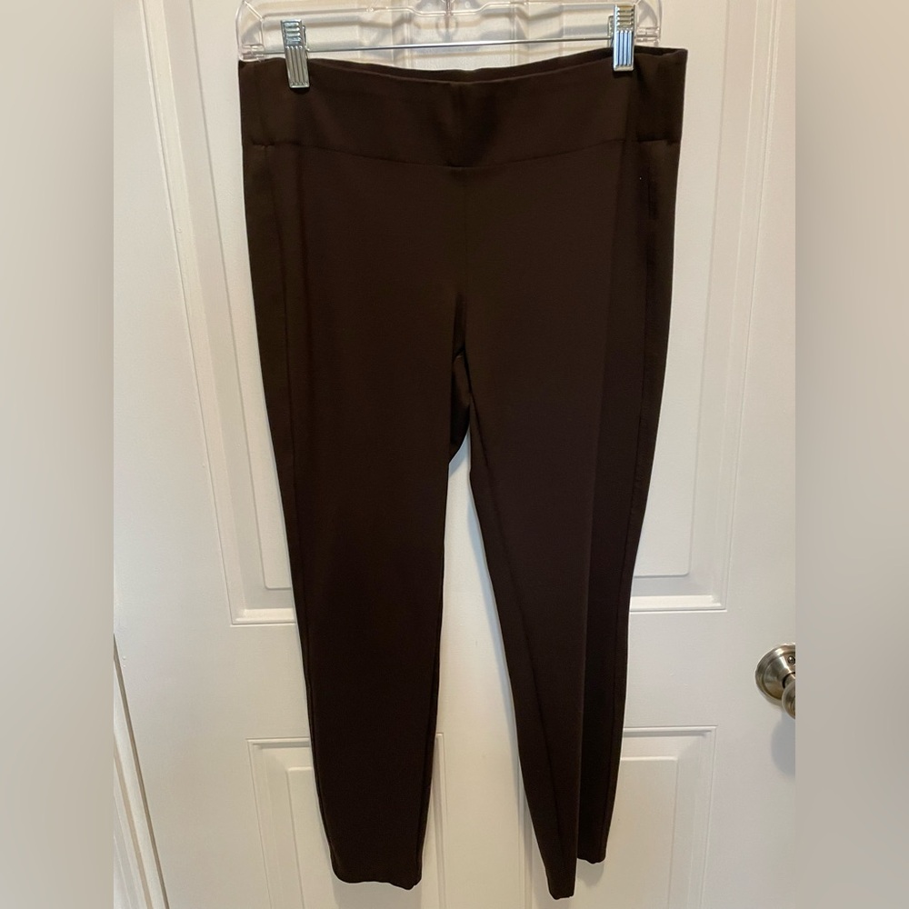 Johnston & Murphy Dark Brown stretch ankle pants 24.5” length pristine